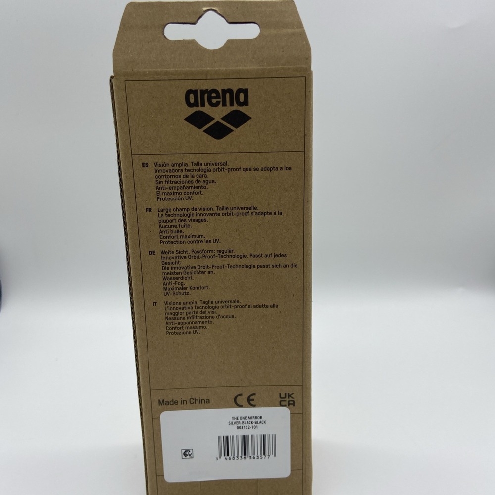 Arena The One Mirror Swimming Goggles Made To Fit Everyone USA Swimming Black - Picture 3 of 7